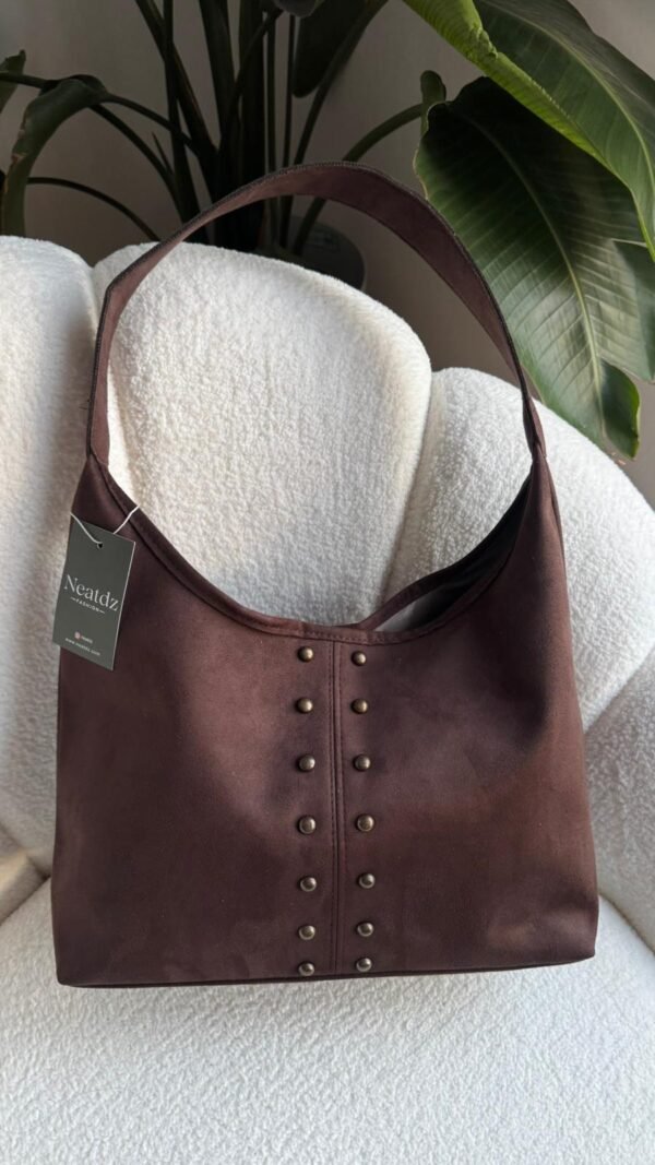Ruby Suede Dark Brown Bag – Image 2