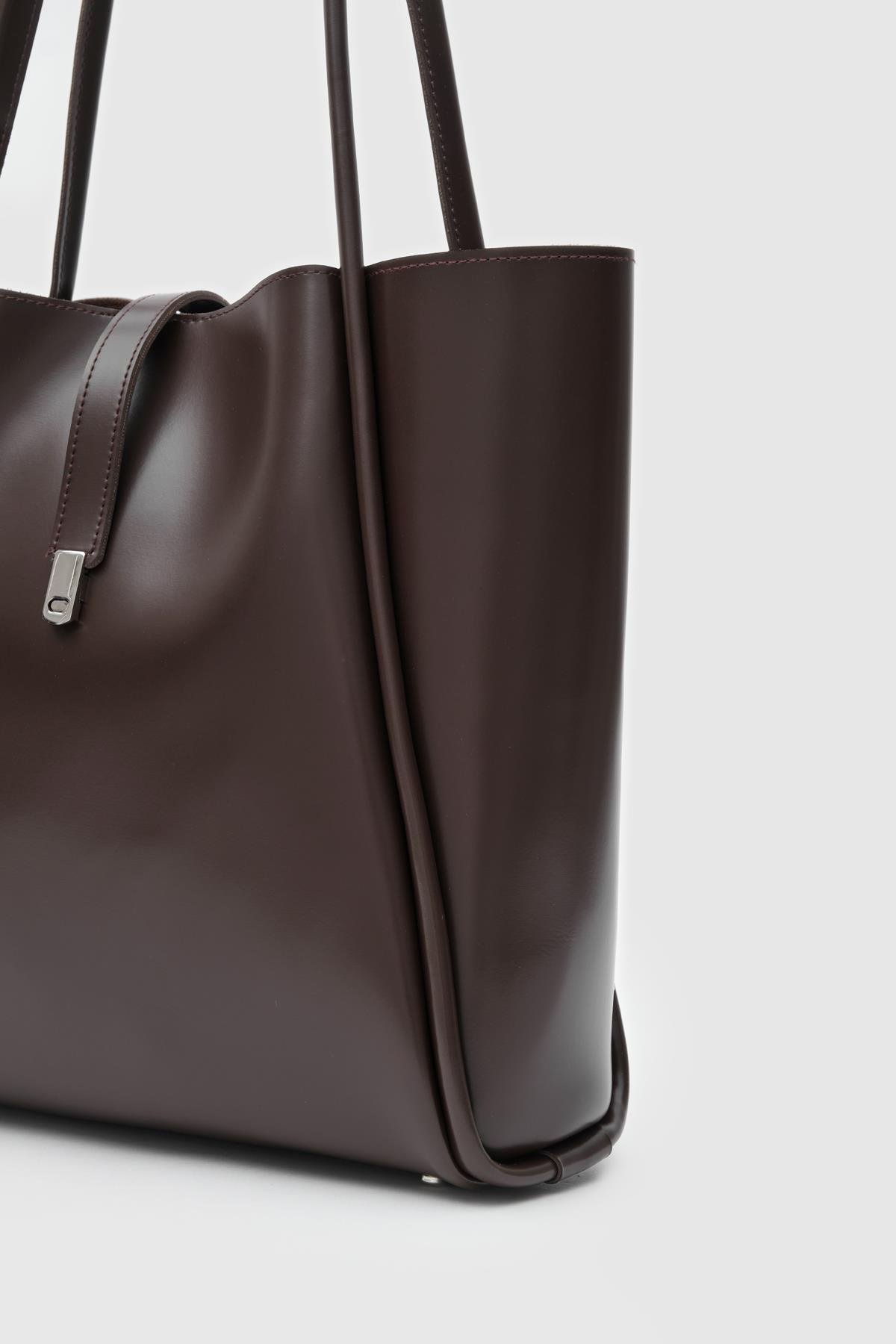 Amber Dark Brown Bag + Pochette