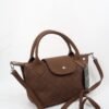 Tiger Small Suede Dark Brown Bag