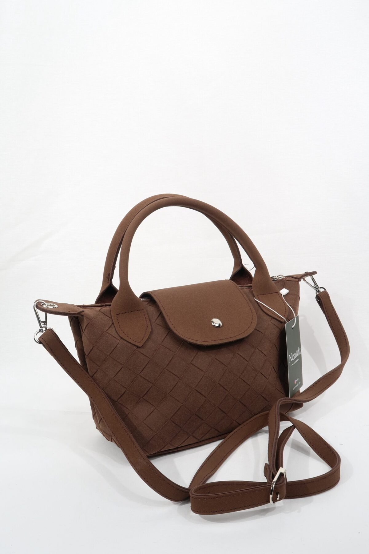 Tiger Small Suede Dark Brown Bag