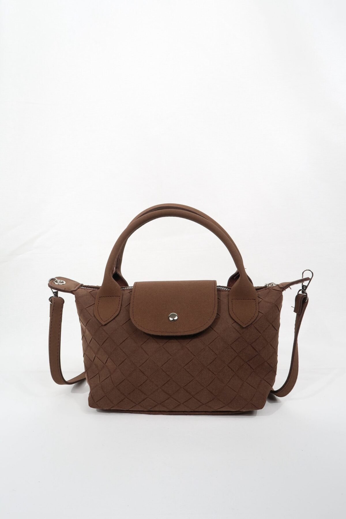 Tiger Small Suede Dark Brown Bag