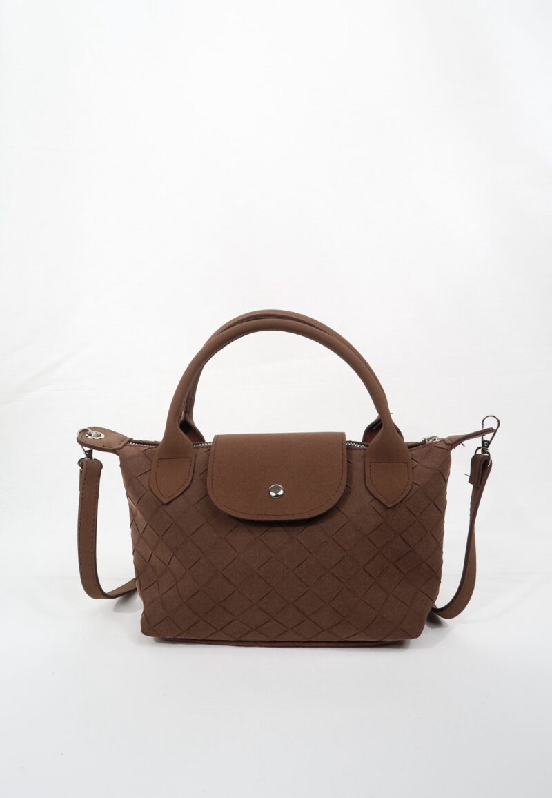 Tiger Small Suede Dark Brown Bag