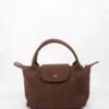 Tiger Small Suede Dark Brown Bag