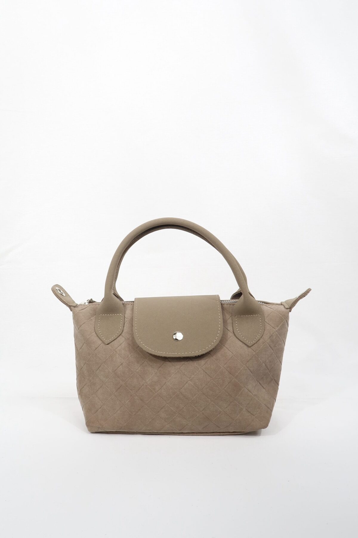 Tiger Small Suede Beige Bag