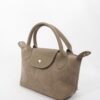 Tiger Small Suede Beige Bag