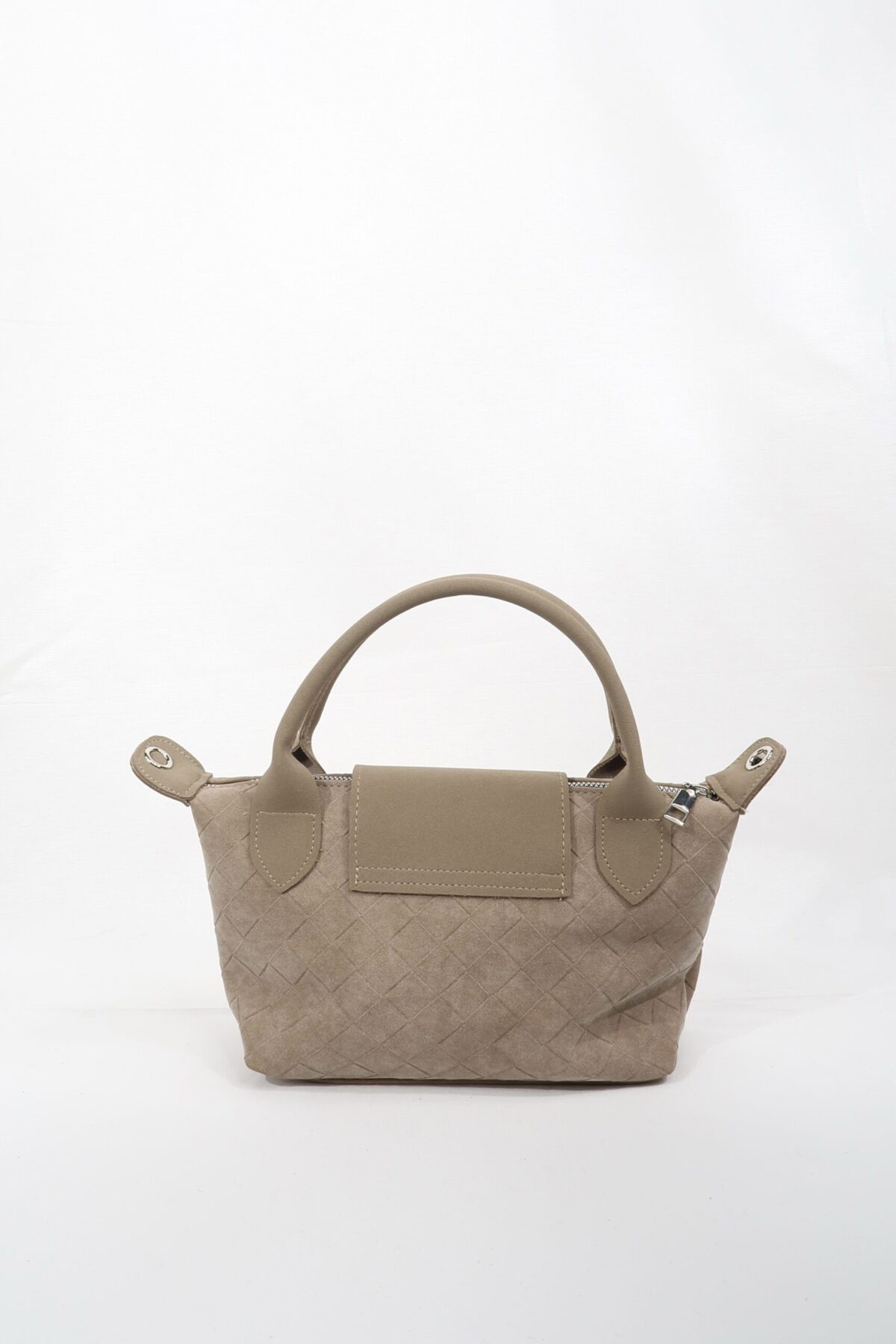 Tiger Small Suede Beige Bag