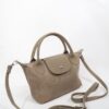 Tiger Small Suede Beige Bag