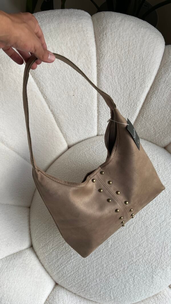 Ruby Suede Beige Bag