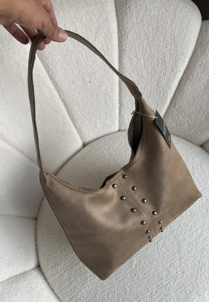 Ruby Suede Beige Bag