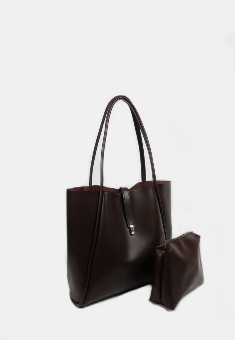 Amber Dark Brown Bag + Pochette