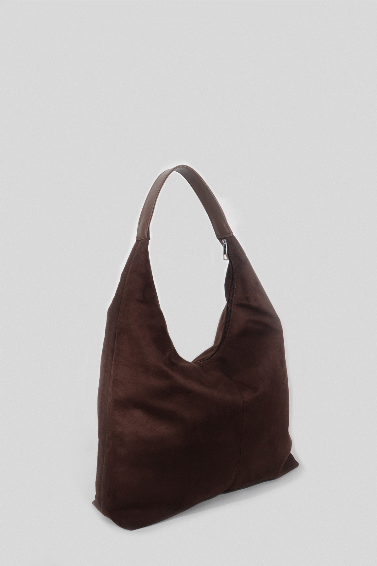 Moon Suede Dark Brown X Large Bag – Image 2