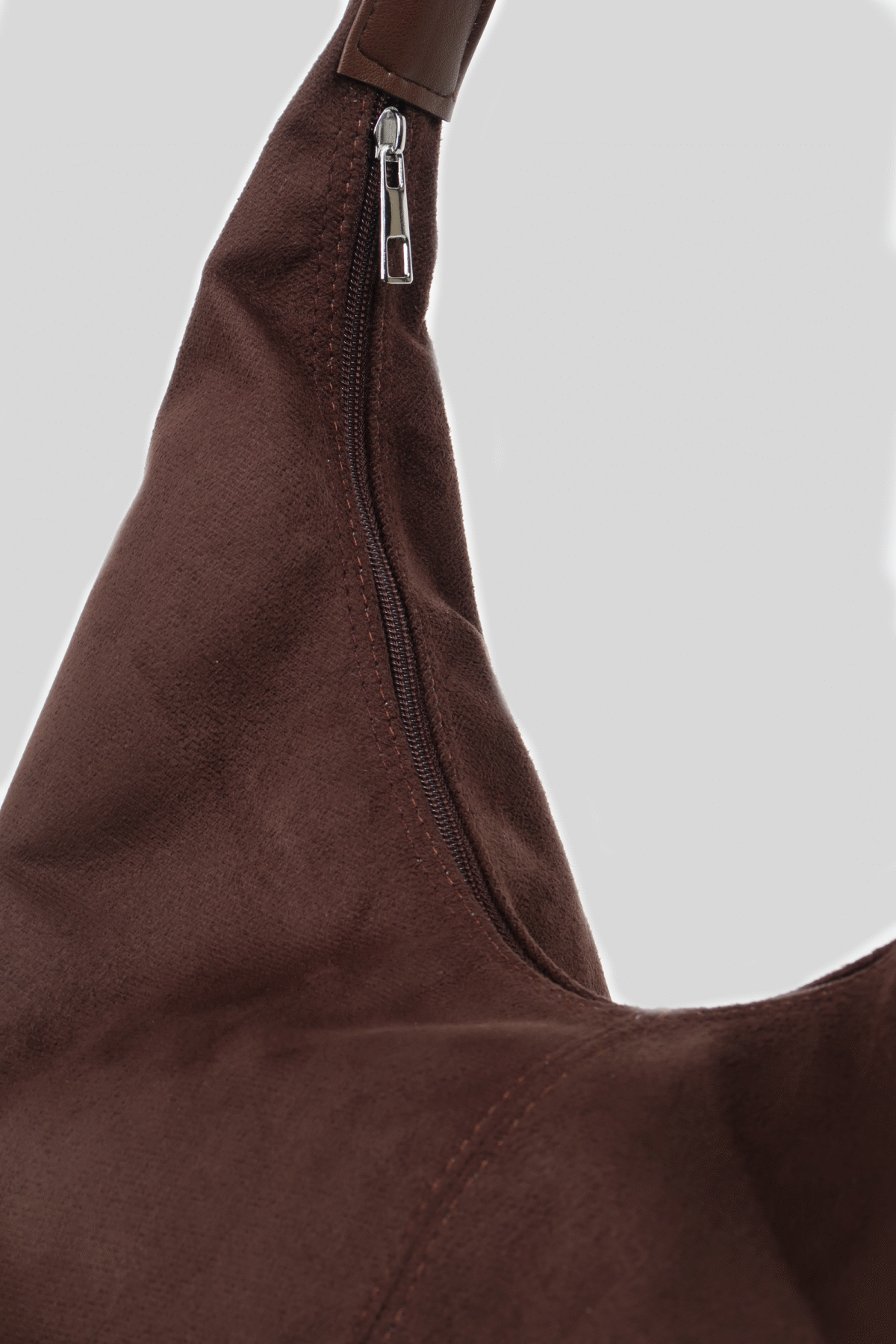 Moon Suede Dark Brown X Large Bag – Image 4