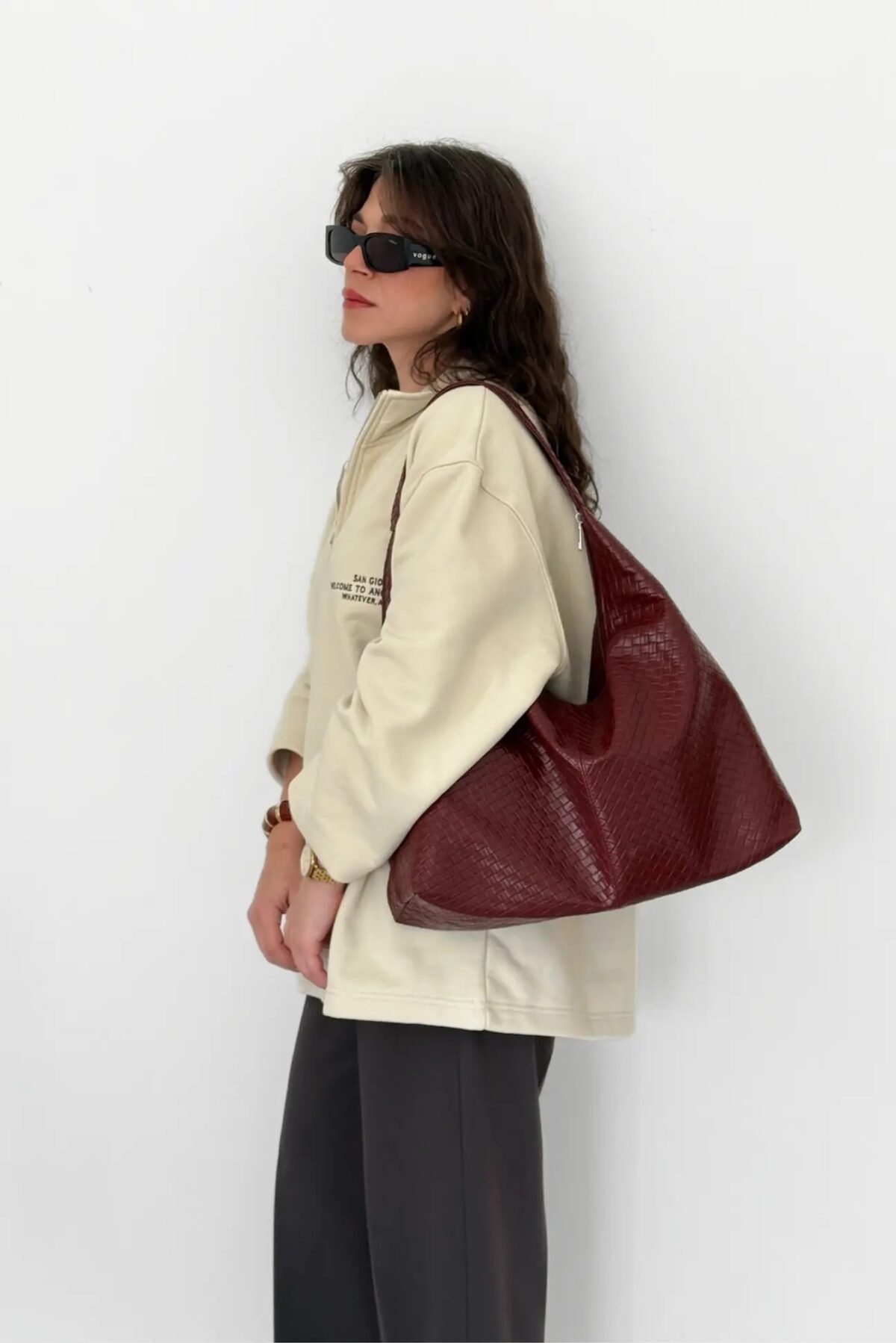 adsiz-tasarim-72 Delora Burgundy X Large Bag
