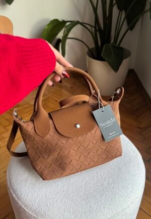 Tiger Small Suede Camel Bag