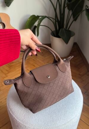 Tiger Small Suede Dark Brown Bag