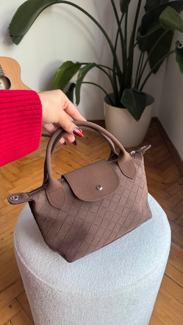 Tiger Small Suede Dark Brown Bag