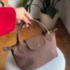 Tiger Small Suede Dark Brown Bag