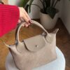 Tiger Small Suede Beige Bag