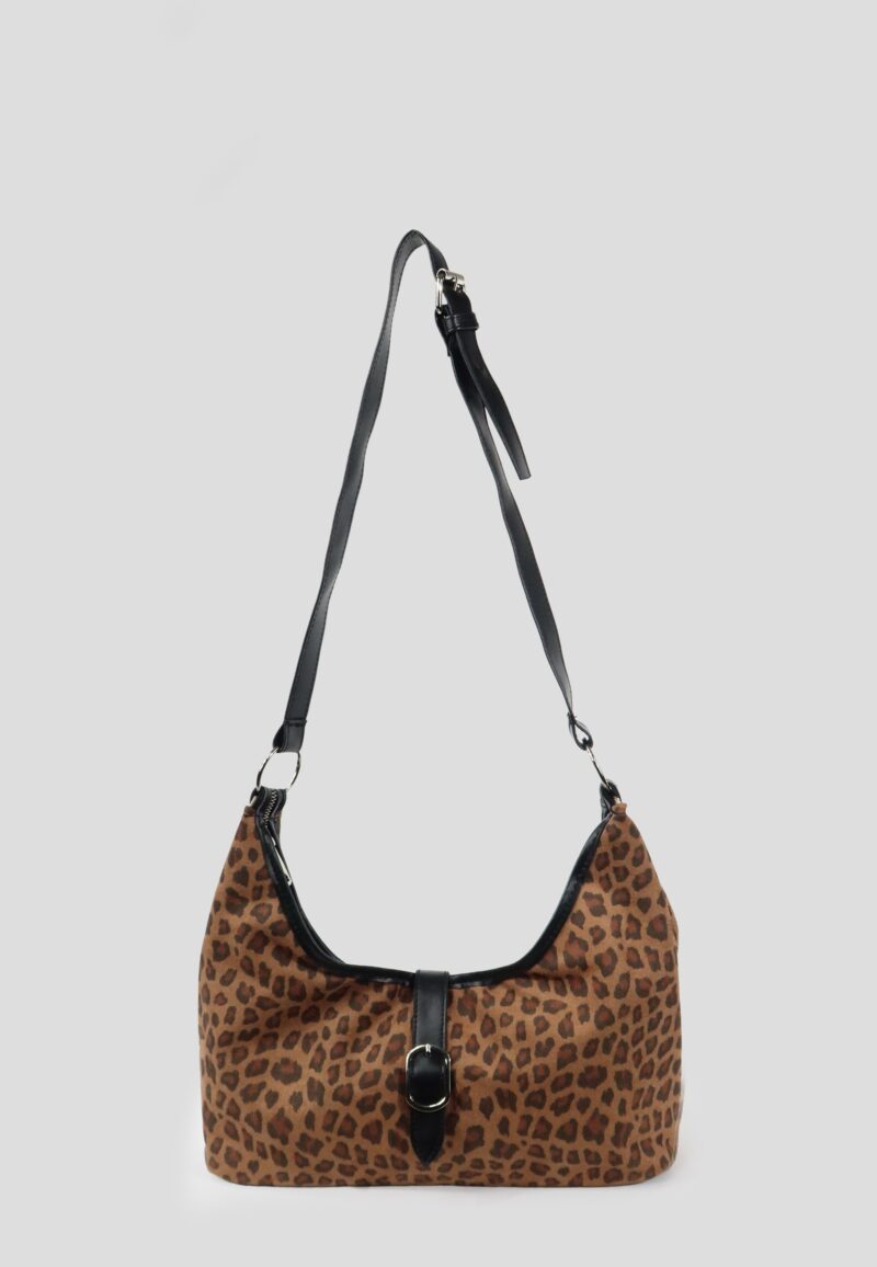 Sofy Suede Leopard Bag