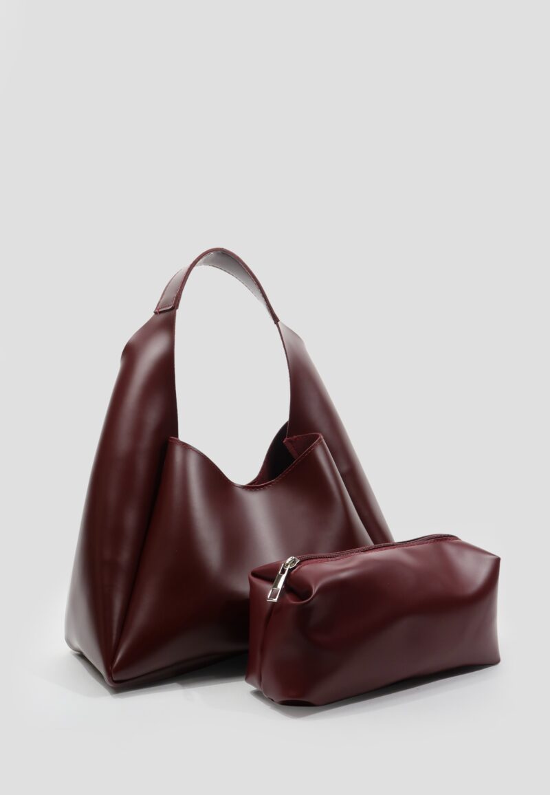 Sandy Burgundy Bag + Pochette