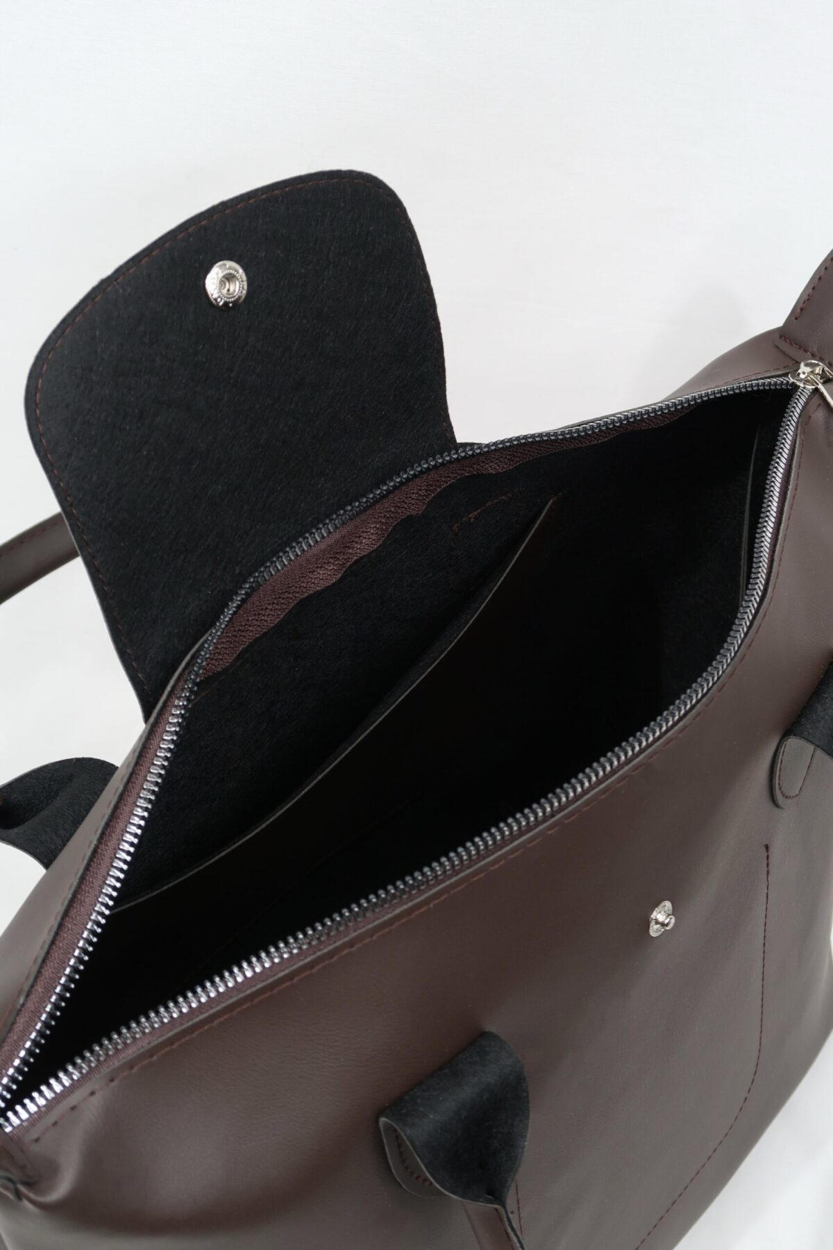 Longchamp Leather Dark Brown Bag