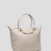 Longchamp  Leather Creamy Bag