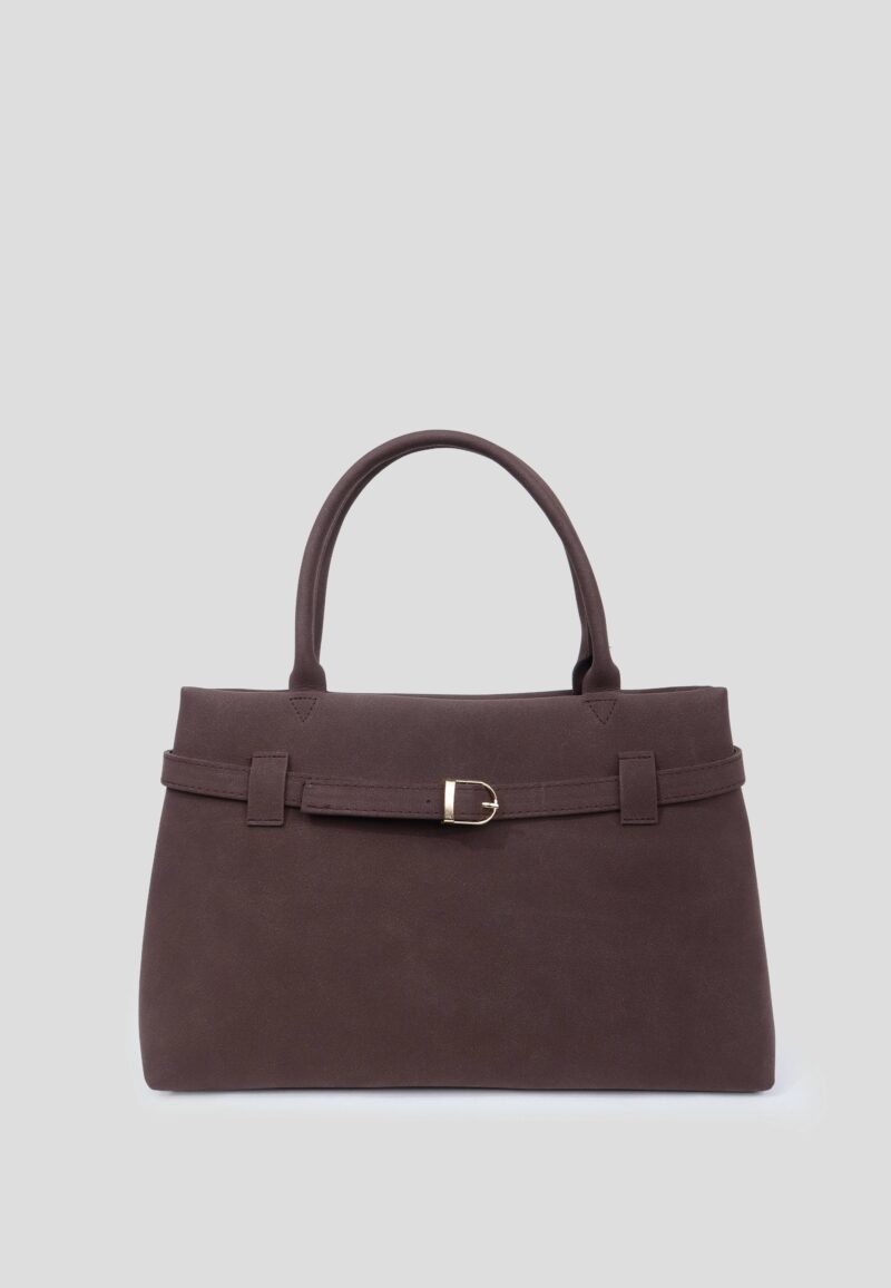 Mussel Suede Dark Brown Bag