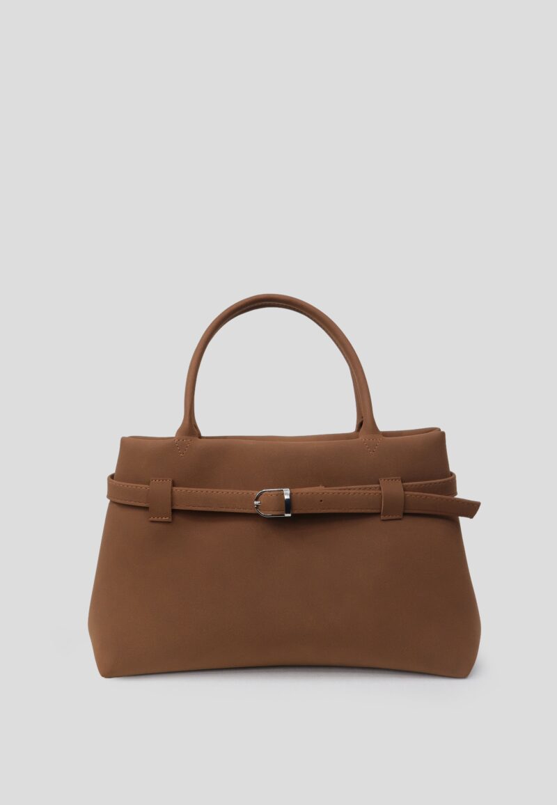 Mussel Suede Camel Bag
