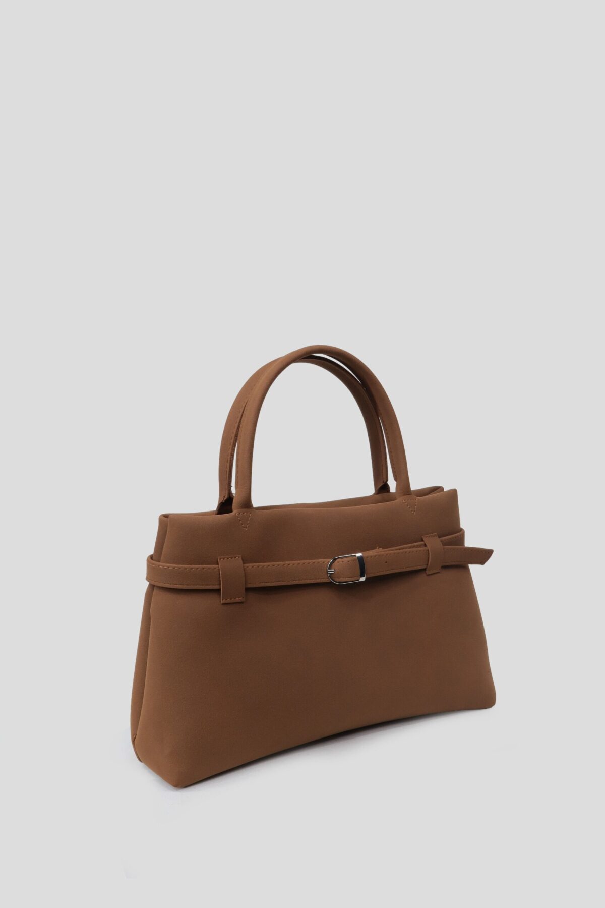 Mussel Suede Camel Bag