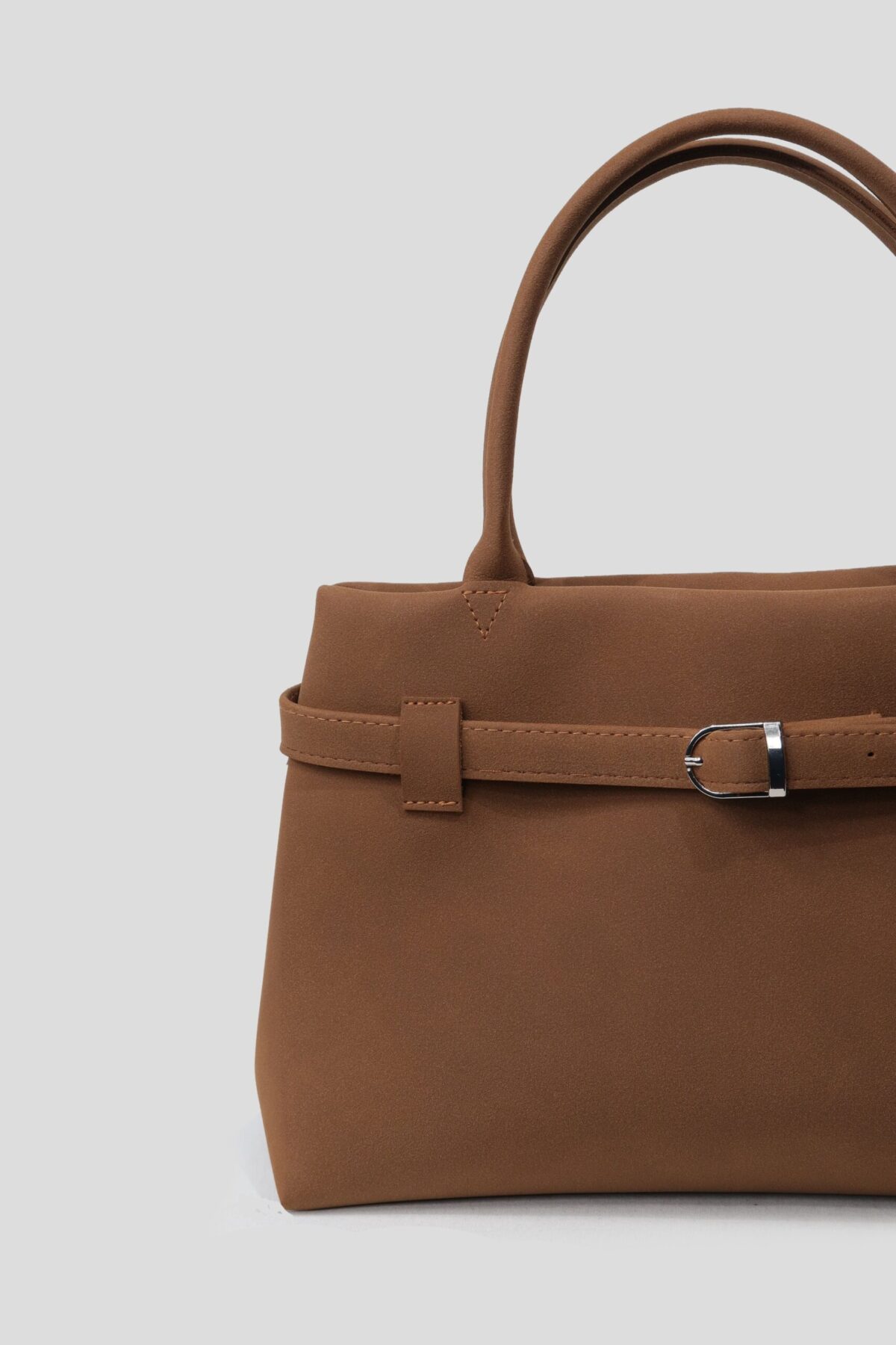 Mussel Suede Camel Bag