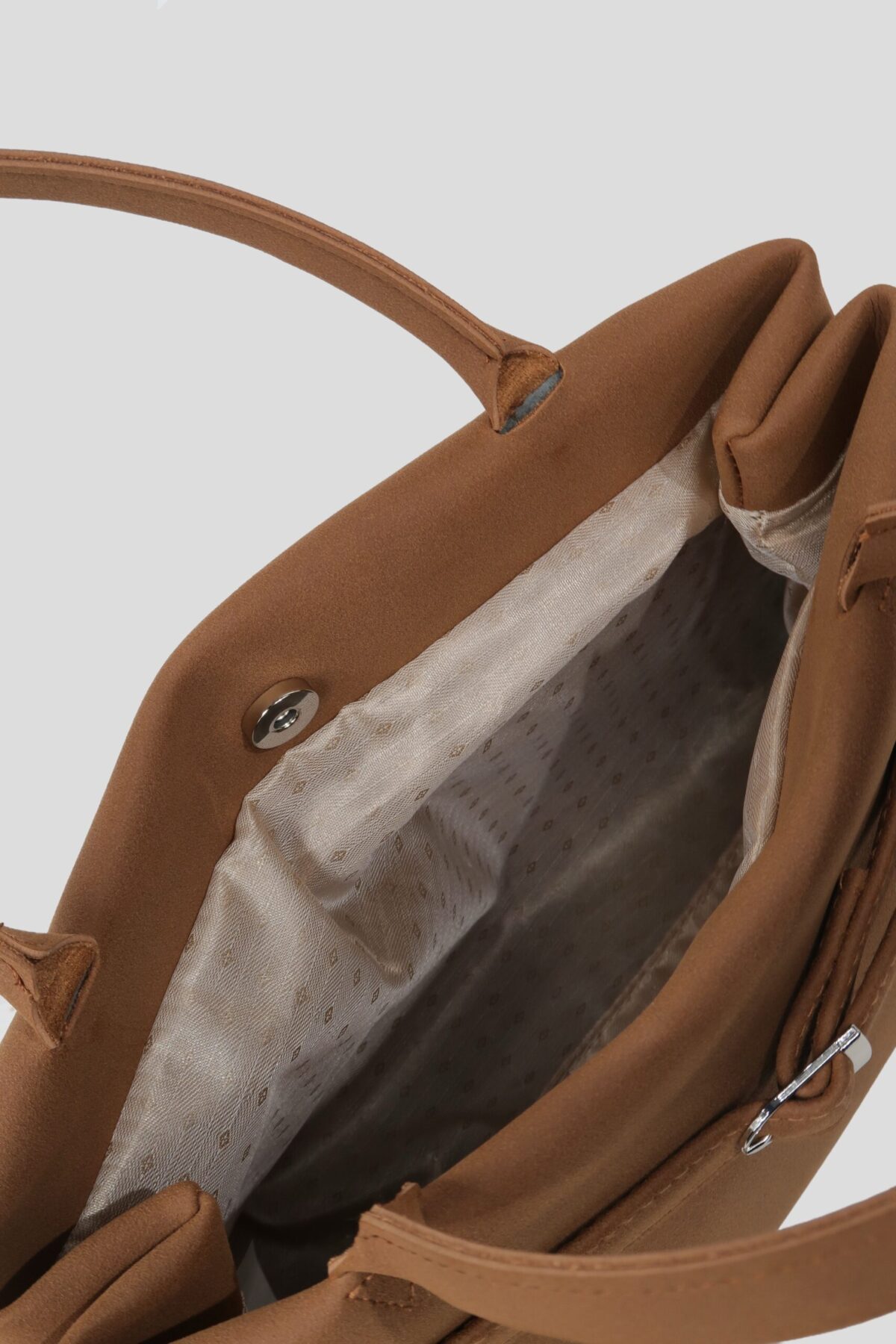 Mussel Suede Camel Bag