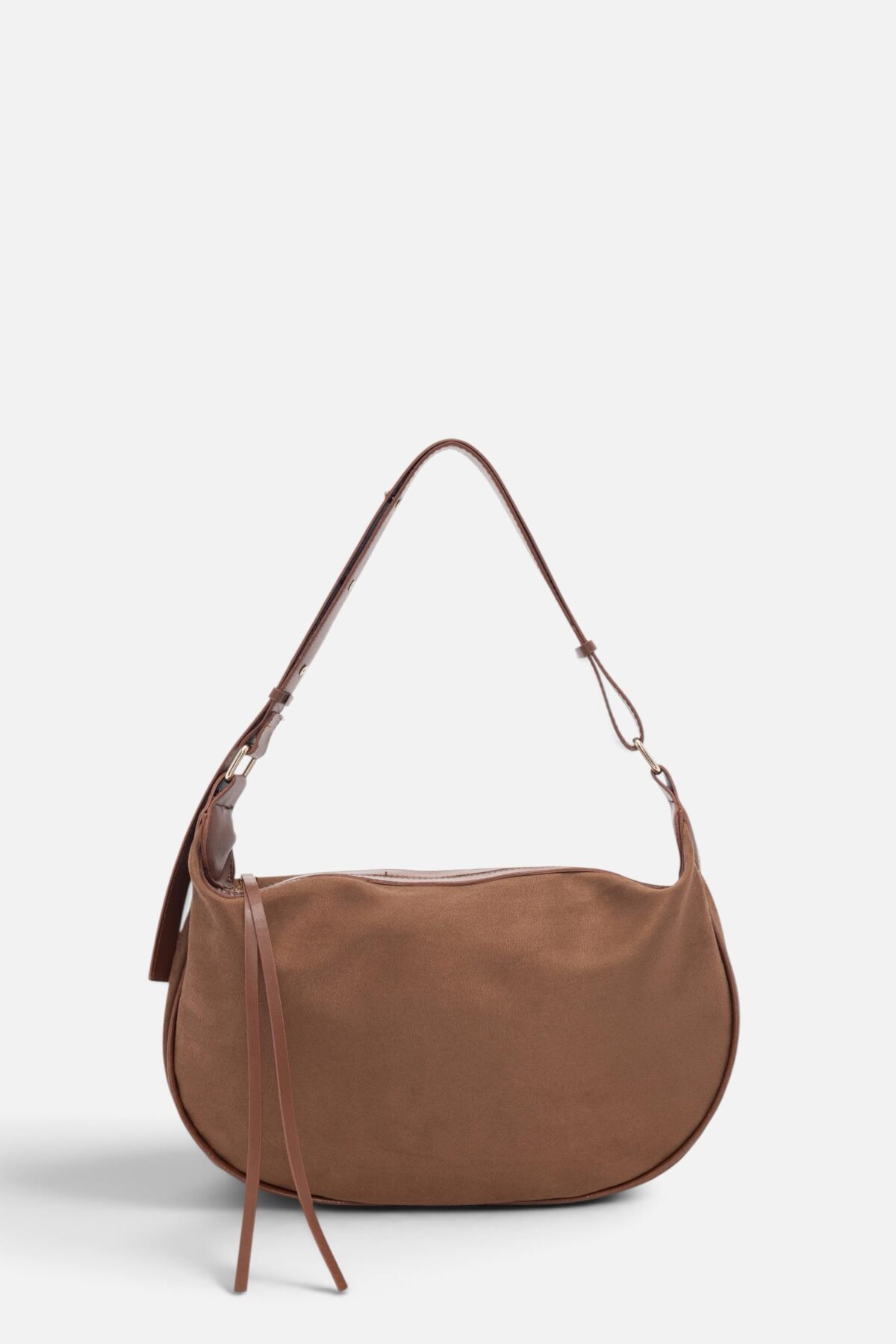 Gabi Suede Camel Bag