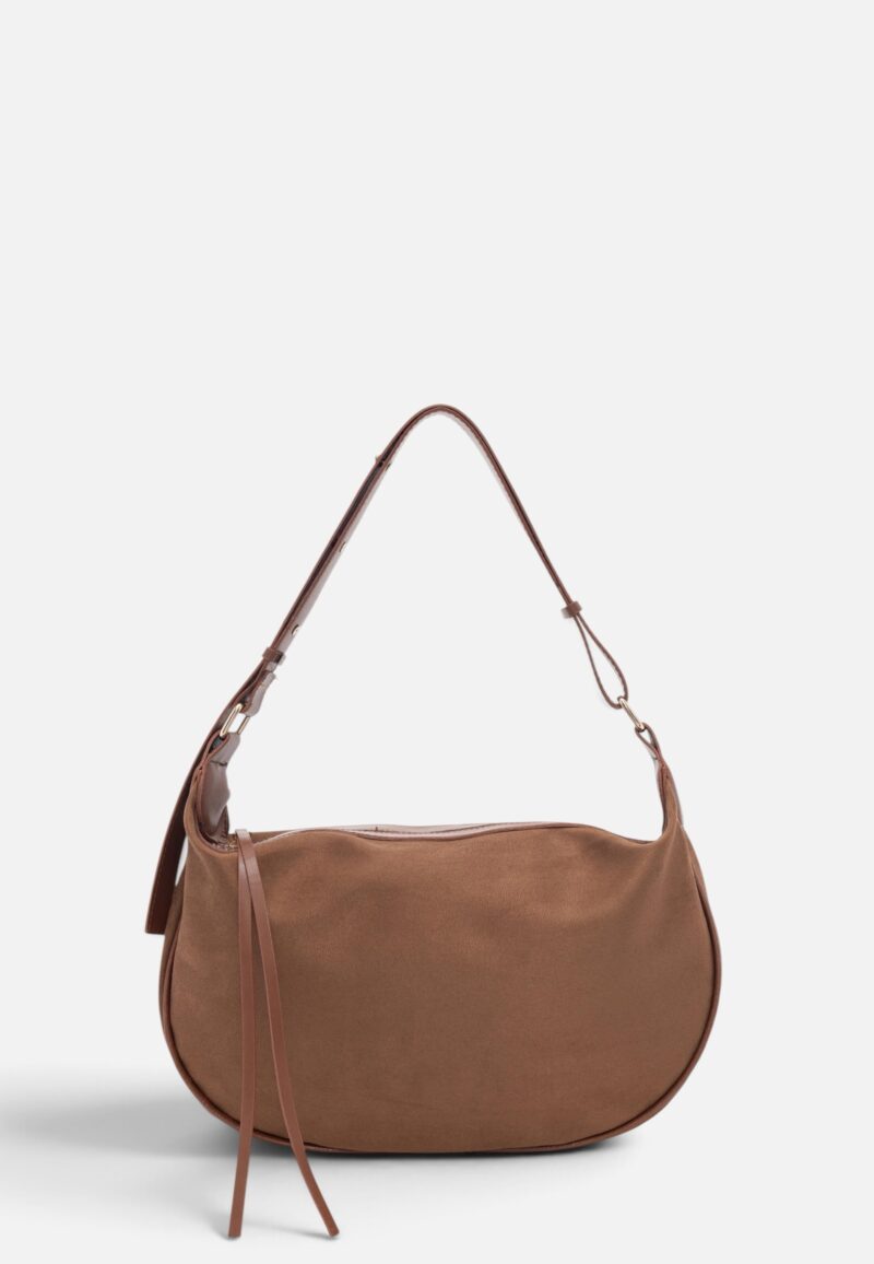 Gabi Suede Camel Bag