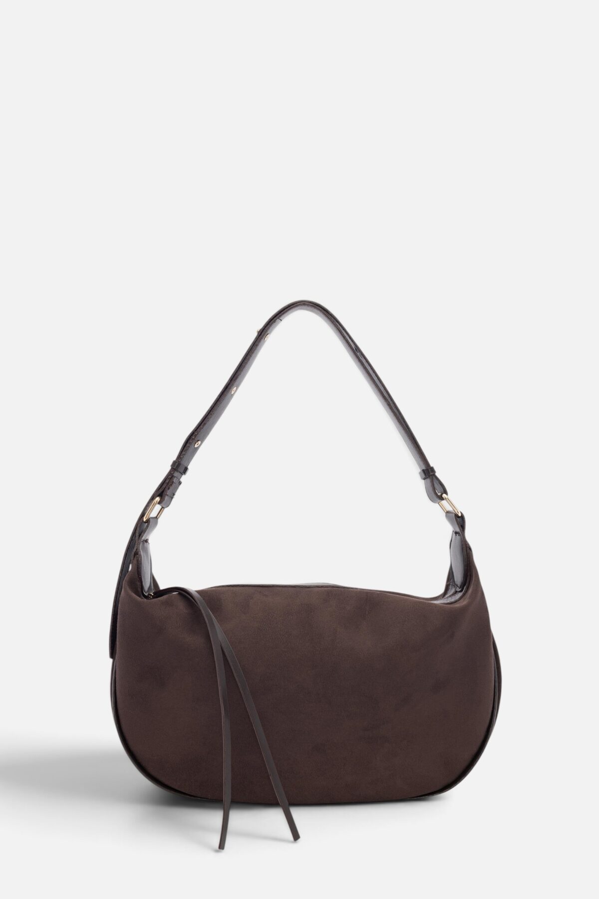 Gabi Suede Dark Brown Bag