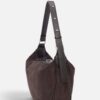 Gabi Suede Dark Brown Bag