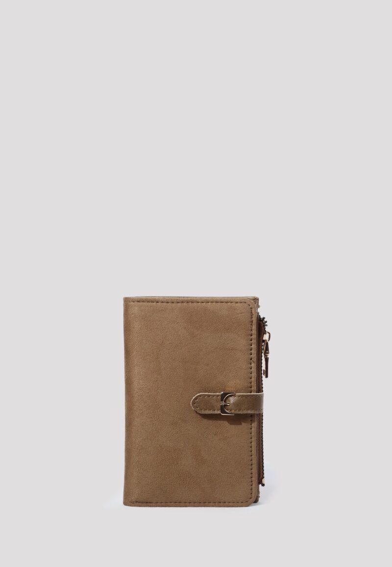 Taylor Suede Light Camel Wallet