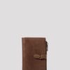 Taylor Suede Dark Camel Wallet