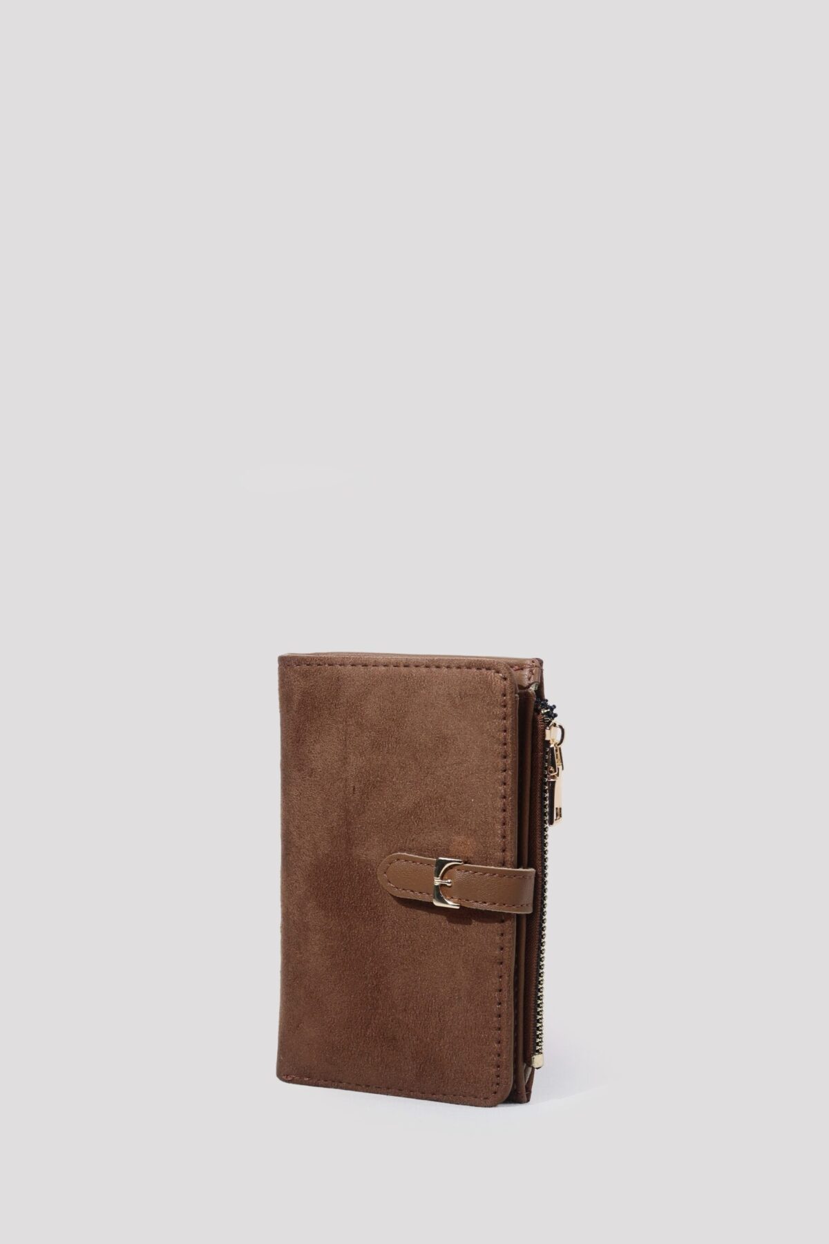 Taylor Suede Dark Camel Wallet