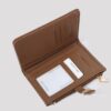 Taylor Suede Dark Camel Wallet
