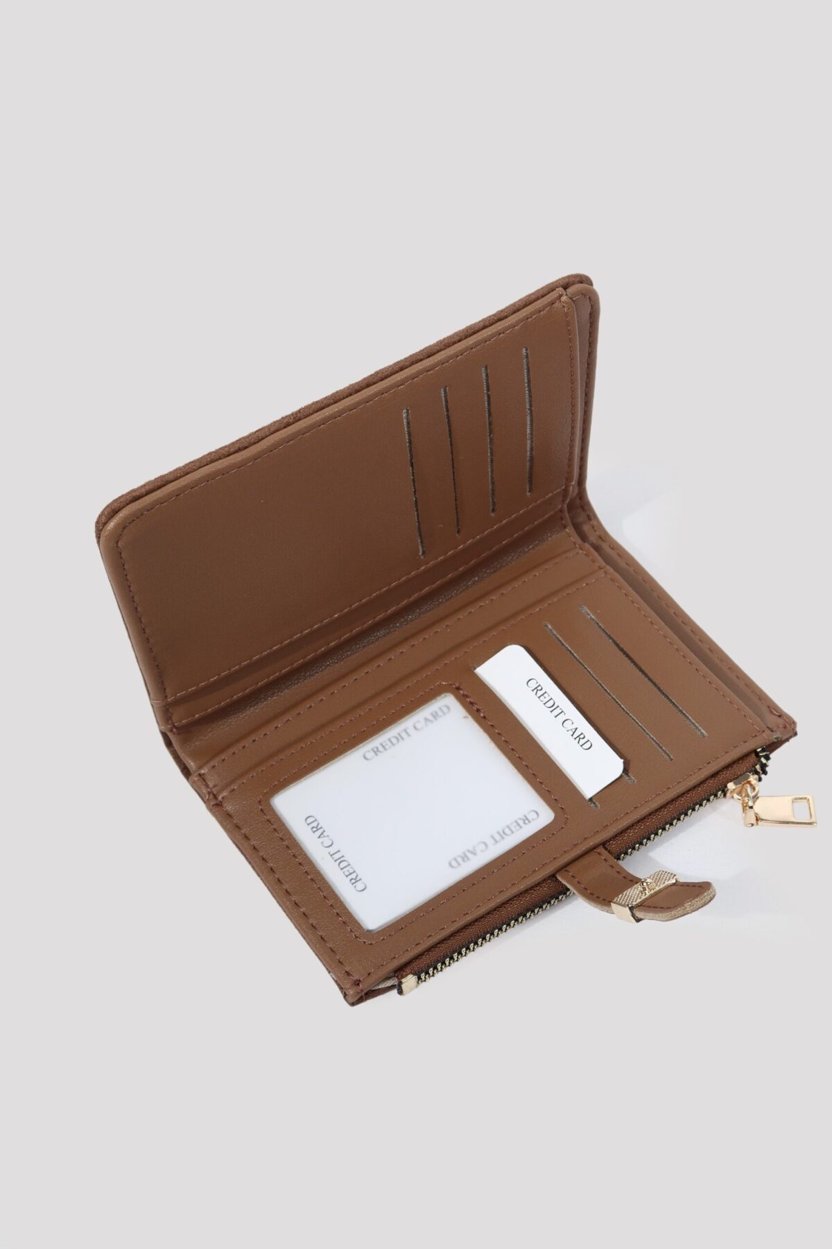 Taylor Suede Dark Camel Wallet