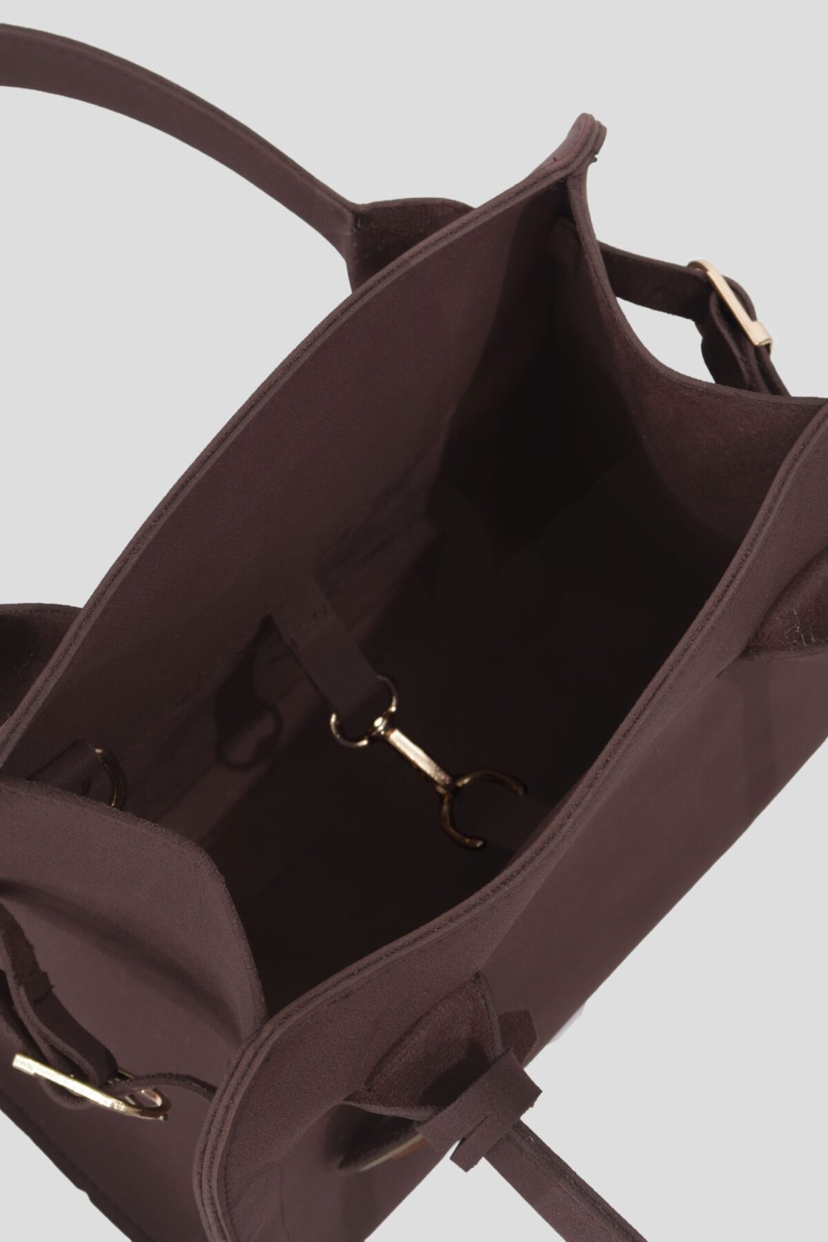 img_0561 Lumen Suede Dark Brown Bag