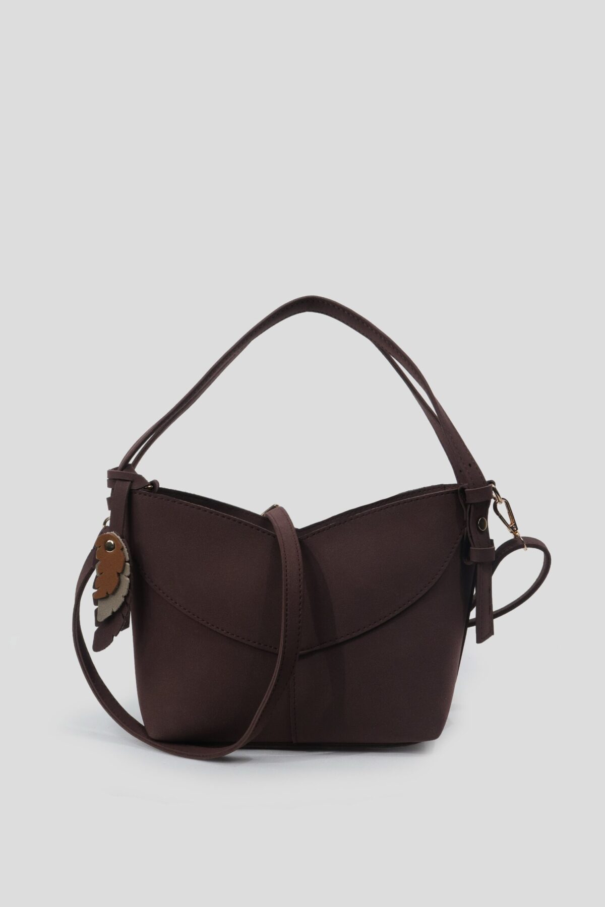 img_0724 Feather Suede Dark Brown Bag