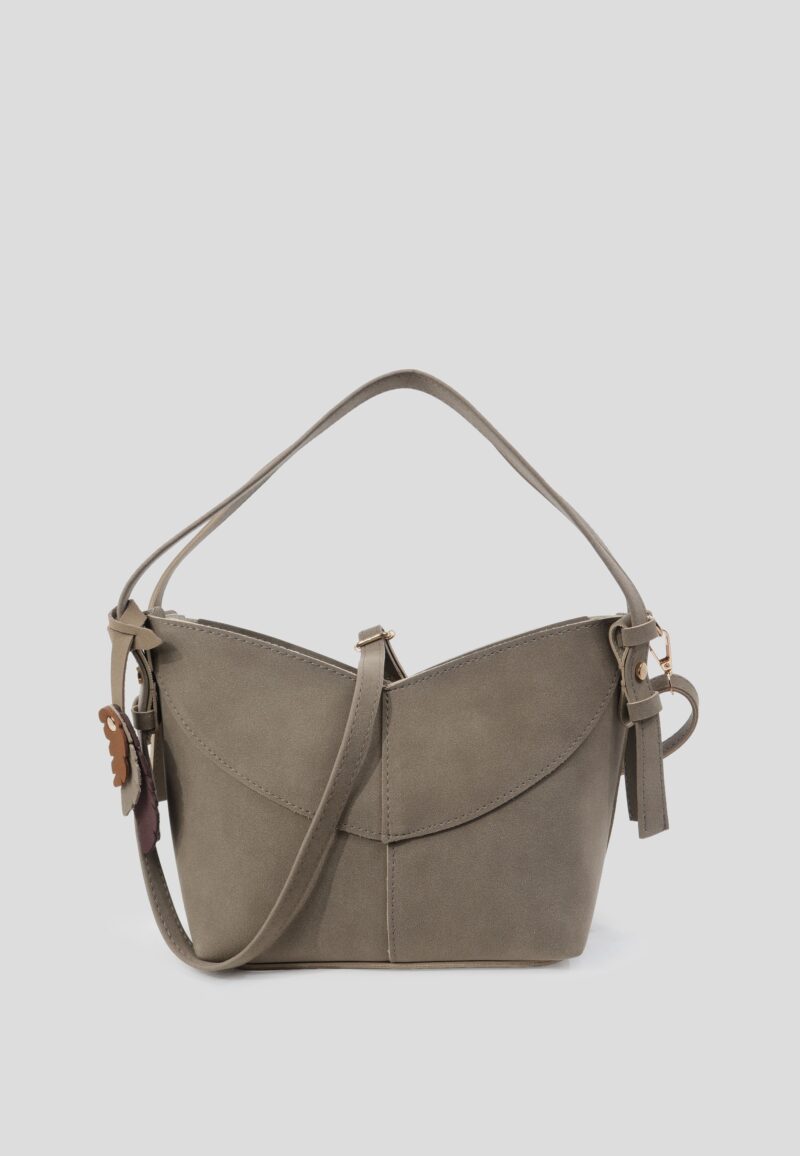 Feather Suede Beige Bag