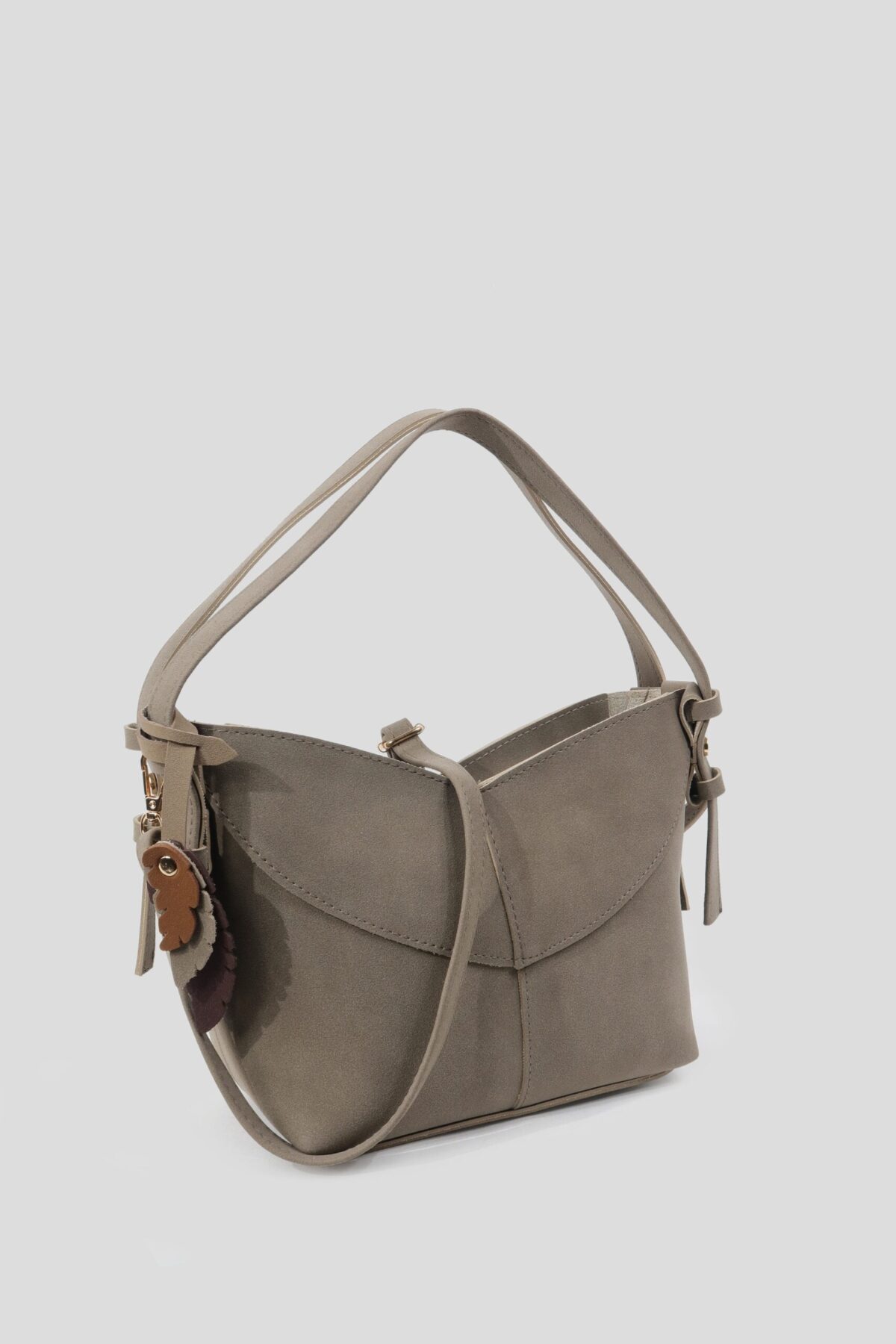 img_0726 Feather Suede Beige Bag