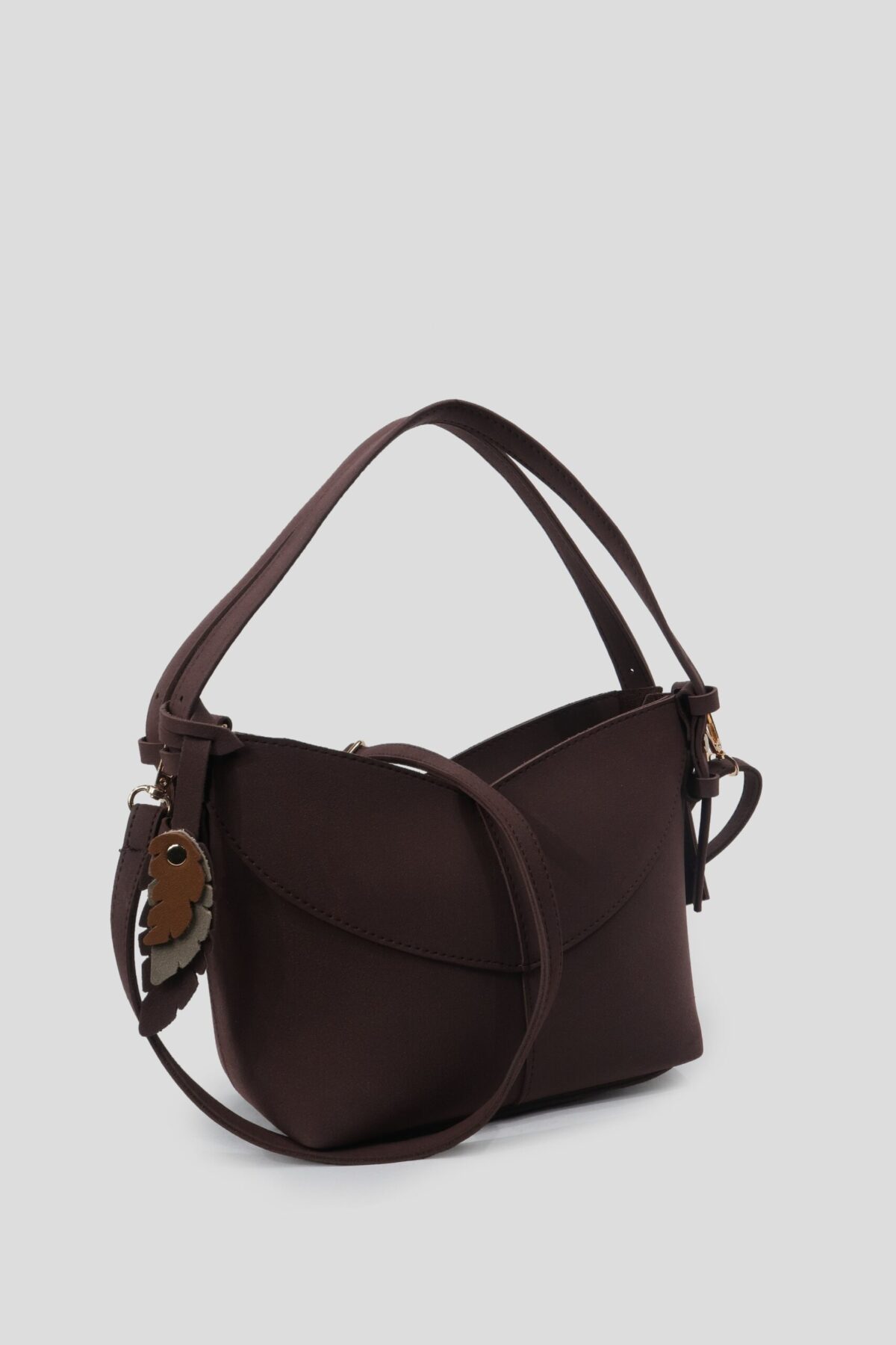 img_0727 Feather Suede Dark Brown Bag