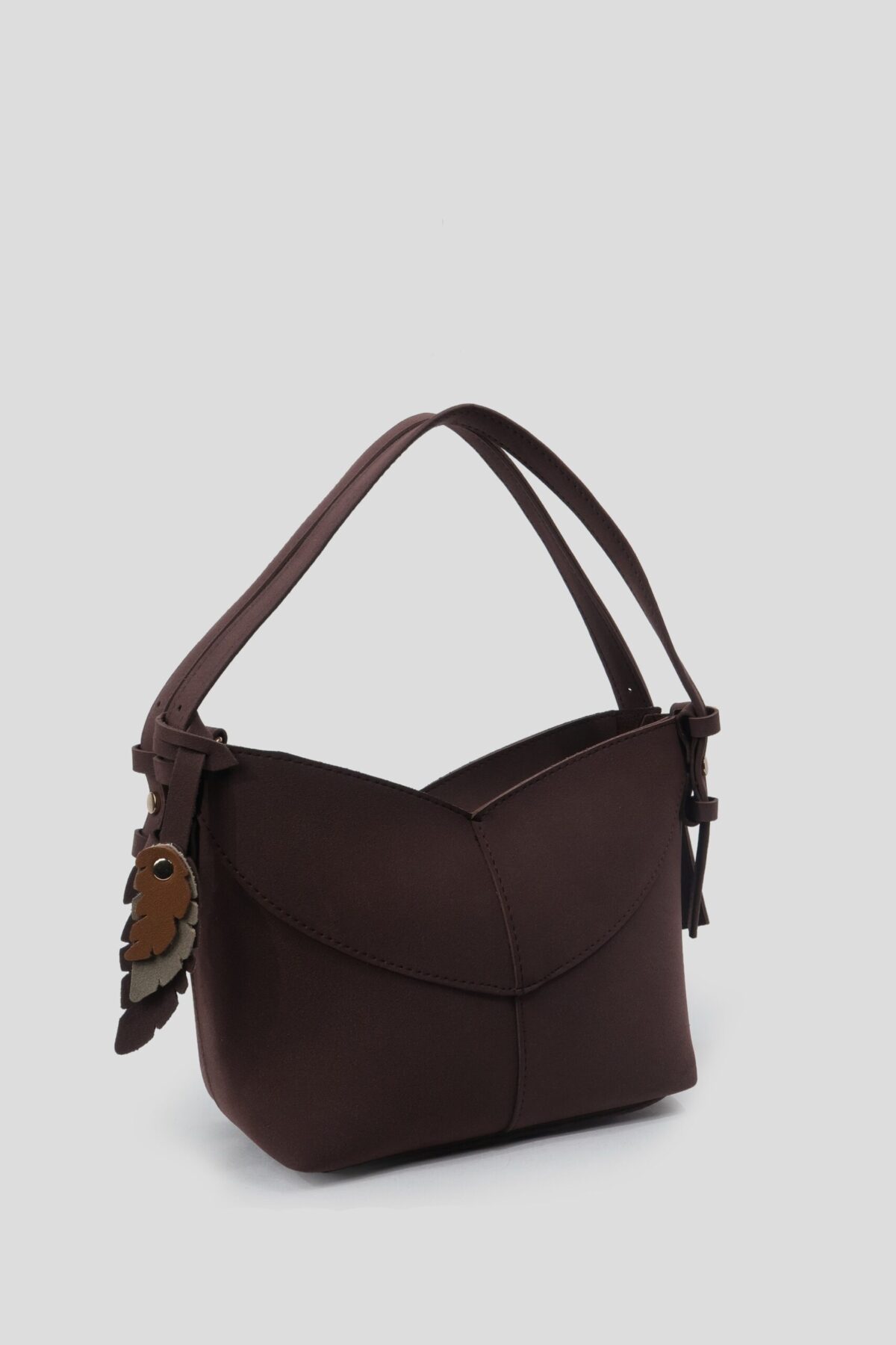 img_0728 Feather Suede Dark Brown Bag
