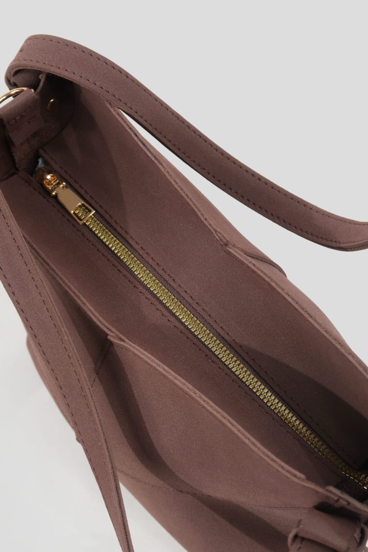 img_0733 Feather Suede Dark Brown Bag