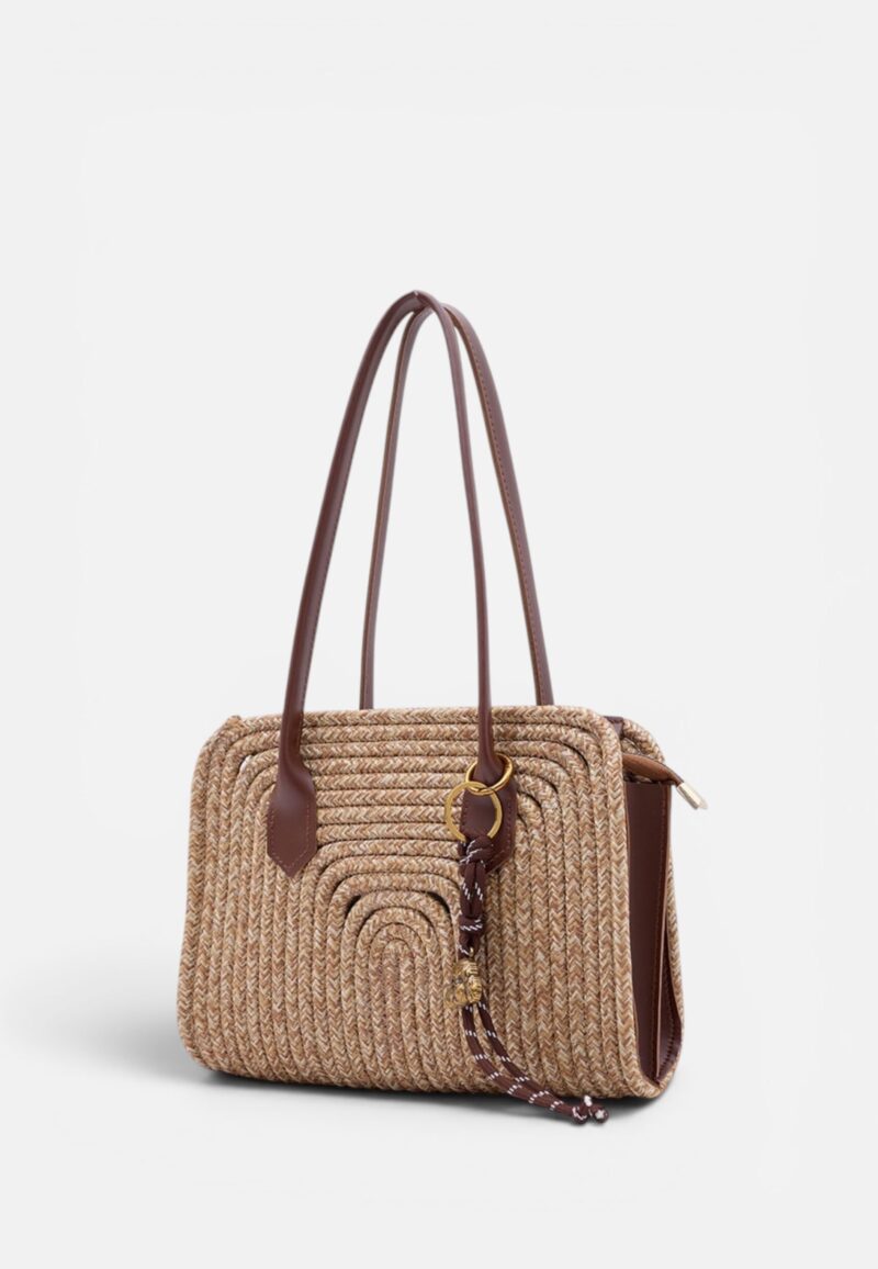Sunny Camel Wicker Bag