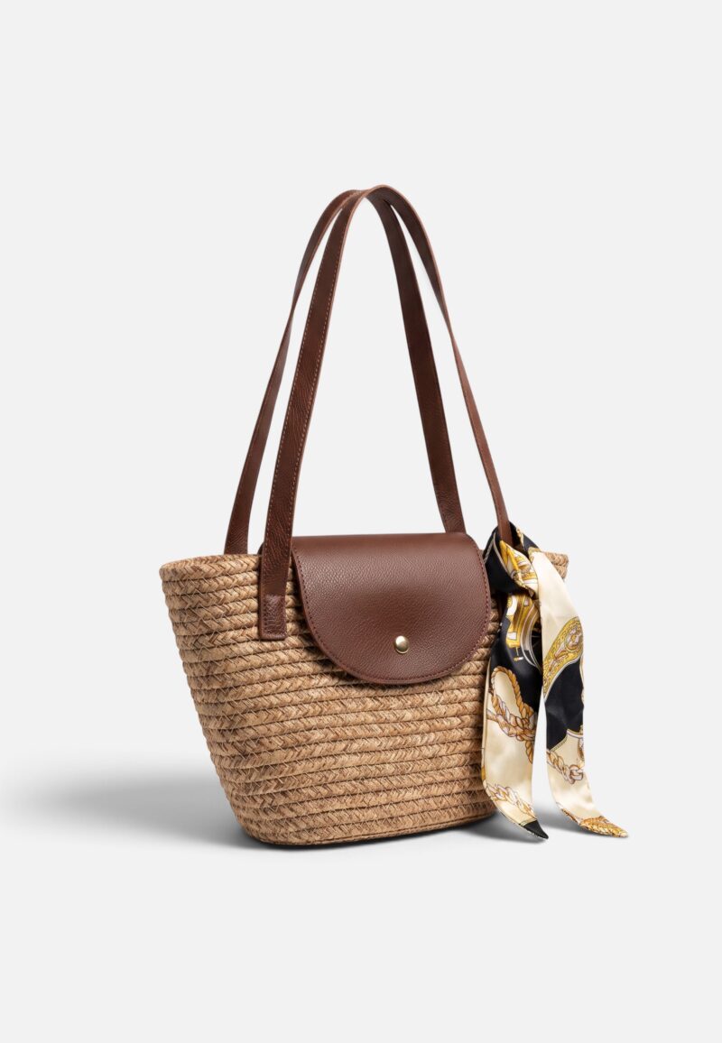 Tiara Camel Handmade Wicker Bag