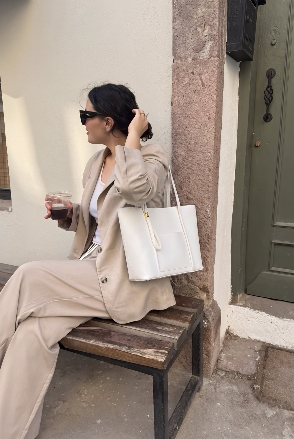 Marline Off-White Bag + Pochette